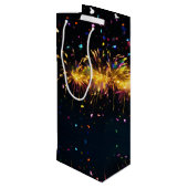 Eine luxuriöse Weinbeutel Geschenktüte Für Weinflaschen (Rückseite Schrägansicht)