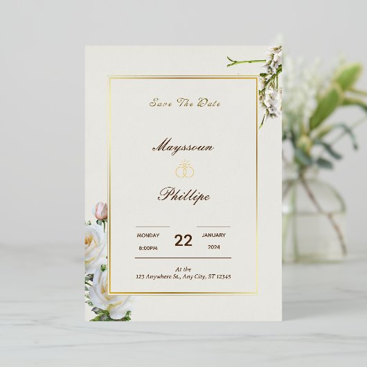 EINE LUXUS-DIGITALE BREITE EINLADUNG (Stehend vorne)