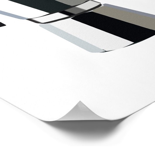 Eine Macchinetta-Illustration des italienischen Es Poster (Ecke)