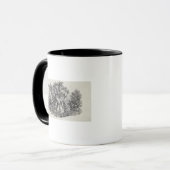 Eine Mädchen-Ansammlungs-Blumen Tasse (Vorderseite Links)