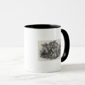 Eine Mädchen-Ansammlungs-Blumen Tasse (VorderseiteRechts)