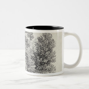 Eine Mädchen-Ansammlungs-Blumen Zweifarbige Tasse