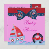 Eine Mädchen-Seeleben-Babyparty Einladung (Vorne/Hinten)