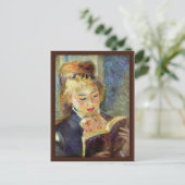 Eine Mädchenlesung von Pierre-Auguste Renoir Postkarte (Stehend Vorderseite)