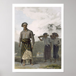 Eine Madurese des Rankes von Mantu, Platte 7 von V Poster