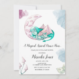 Eine magische Ankunft Zeichne in der Nähe der Drag Einladung