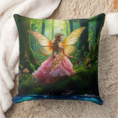 Eine magische Fee im Wald Kissen (Decke)