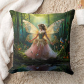 Eine magische Fee im Wald Kissen (Decke)