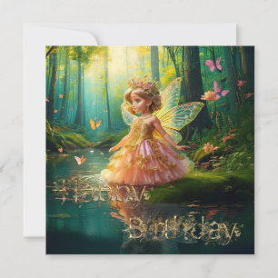 Eine magische Fee in einem Teich Glücklich Geburts