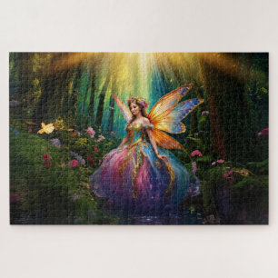 Eine magische Fee in einem verzauberten Wald Puzzle