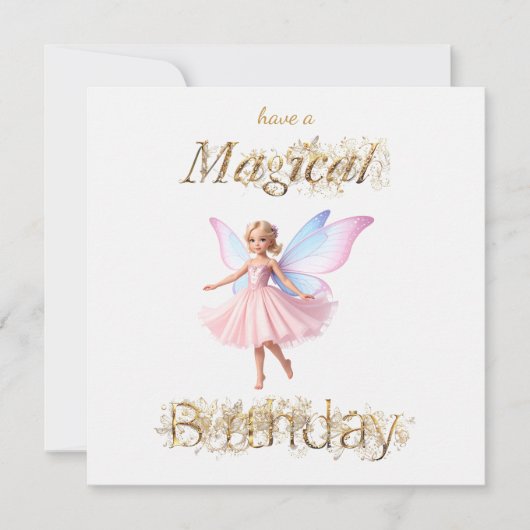 Eine magische Fee Magical Birthday Karte (Vorderseite)