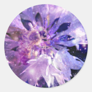 Eine magische Honigbiene Runder Aufkleber