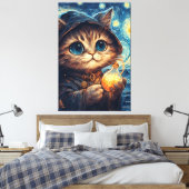 Eine magische Katze Leinwanddruck (Insitu (Schlafzimmer))