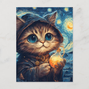 Eine magische Katze Postkarte