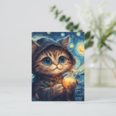 Eine magische Katze Postkarte (Stehend Vorderseite)