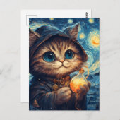 Eine magische Katze Postkarte (Vorne/Hinten)
