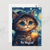 Eine magische Katze von Van Gogh Postkarte (Vorne/Hinten)
