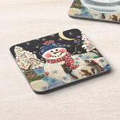 "Eine magische Nacht im Schnee" Untersetzer (Linke Seite)