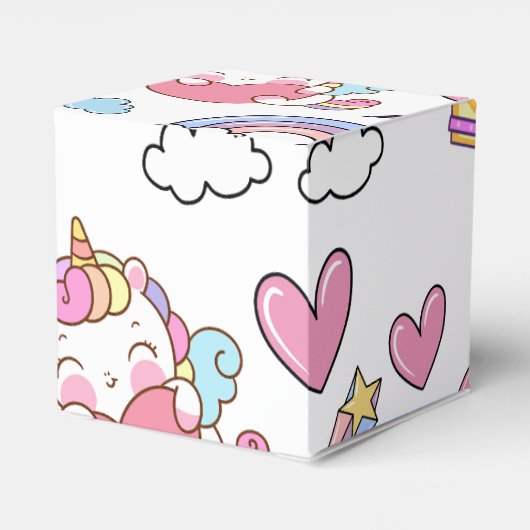 Eine magische Regenbogenpartei im Muster der Gebur Geschenkschachtel (Rückseite)