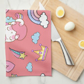 Eine magische Regenbogenpartei im Muster der Gebur Geschirrtuch (Viertel Falte)