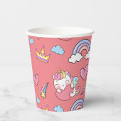 Eine magische Regenbogenpartei im Muster der Gebur Pappbecher (Vorderseite)