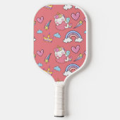 Eine magische Regenbogenpartei im Muster der Gebur Pickleball Schläger (Rückseite)