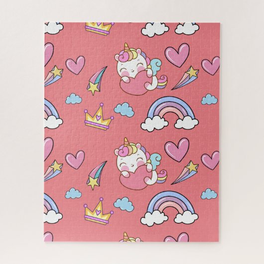 Eine magische Regenbogenpartei im Muster der Gebur Puzzle (Vertikal)