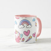 Eine magische Regenbogenpartei im Muster der Gebur Tasse (VorderseiteRechts)