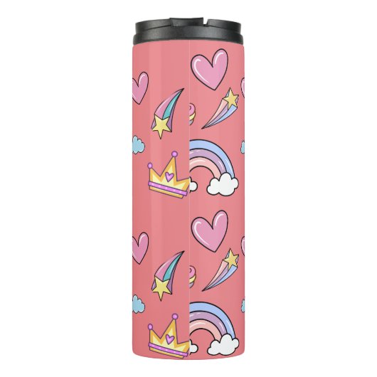 Eine magische Regenbogenpartei im Muster der Gebur Thermosbecher (Rückseite)