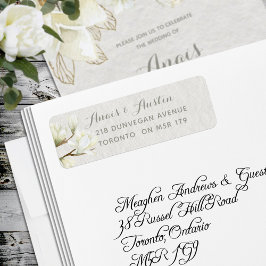 Eine Magnolia-Nachmittagsjause-Rücksendeadresse