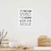 Eine Mahlzeit ohne Wein... Poster (Küche)