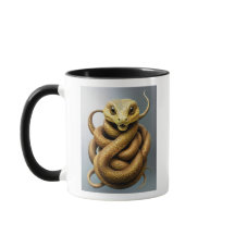 Eine majestätische Schlange, gewickelt.