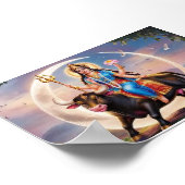 Eine majestätische Szene der hinduistischen Mutter Poster (Ecke)