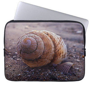 Eine Makroansicht einer gewundenen Muschel Laptopschutzhülle