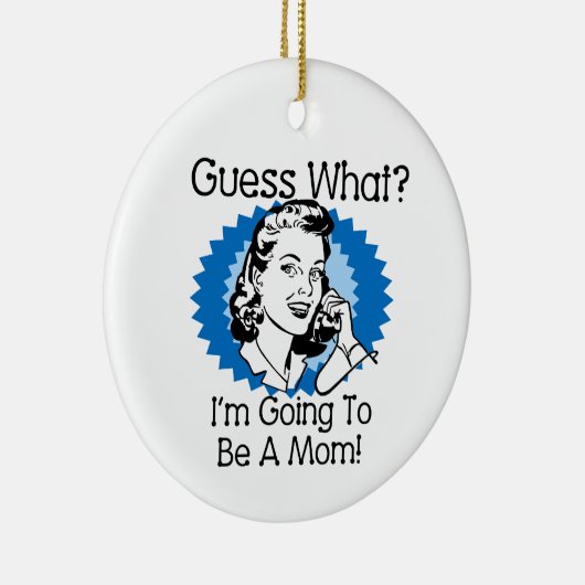 Eine Mama Blau Keramik Ornament (Rechts)