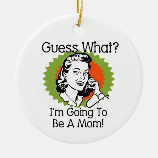 Eine Mama Orange Green Keramik Ornament (Vorne)