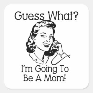 Eine Mama Schwarz werden Quadratischer Aufkleber