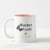 Eine Mama voller Stolz: Mutter der Braut Zwei-Tone Zweifarbige Tasse (Links)