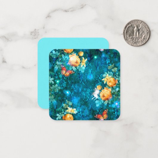 Eine Märchen im Design der Gartenreihe 11 Mitteilungskarte (Vorderseite/Rückseite Beispiel)