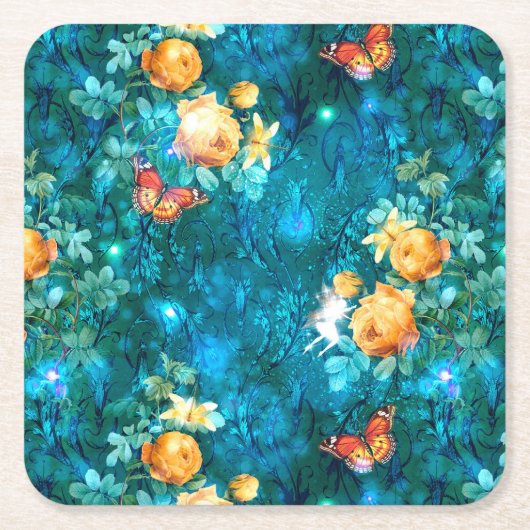 Eine Märchen im Design der Gartenreihe 11 Rechteckiger Pappuntersetzer (Vorderseite)