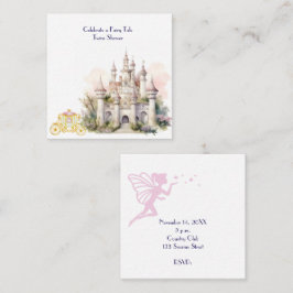 Eine Märchen-Tale-Twin-Babydusche Begleitkarte