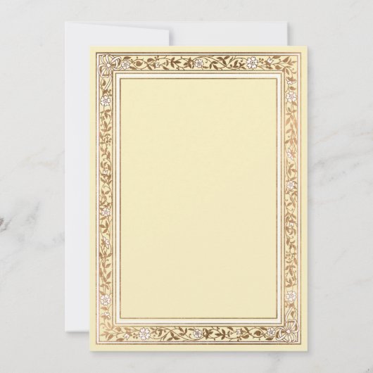 Eine Märchengelbe Babydusche Einladung (Rückseite)