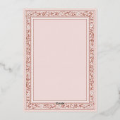 Eine Märchenhafte Rose Gold Baby Dusche Folieneinladung (Rückseite)