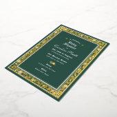 Eine Märchenwald-Grün- und Gold-Baby-Dusche Folieneinladung (Gedreht)