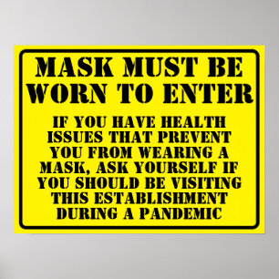 Eine Maske tragen Poster