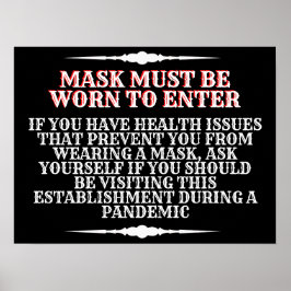 Eine Maske tragen Poster