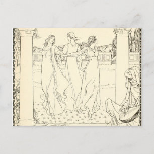 Eine Masque der toten Florentiner Vintage-Postkart Postkarte