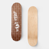 Eine Mauer - Benutzerdefinierter Text / Name / meh Skateboard (Vorderseite)