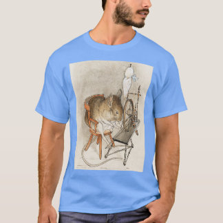 Eine Maus auf seinem Spinnrad von Beatrix Potter T-Shirt