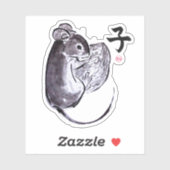 Eine Maus mit einer Nussfarbenlackierung Aufkleber (Blatt)